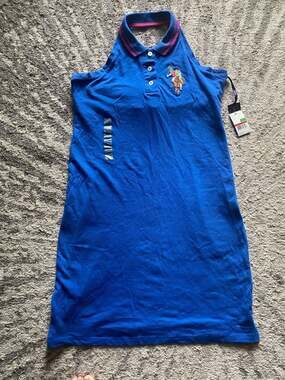 U.S. Polo Assn. Triple Crown Polo Dress, Lapis Blue, Large